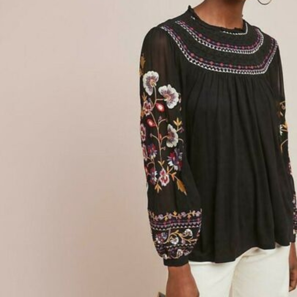 Anthropologie Louise Embroidered Top by Akemi+Kin - Picture 2 of 6